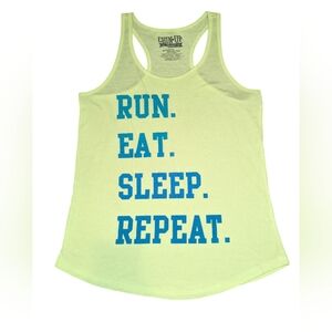 Chin-Up Apparel Yellow Tank Top W/Text Size Large